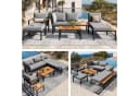 KLAM HOME Gartenlounge-Set Grau Modular Metallrahmen Akazie Bild 5