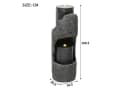 KLAM HOME Gartenbrunnen Grau LED Deko 150cm Bild 3