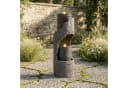 KLAM HOME Gartenbrunnen Grau LED Deko 150cm Bild 4