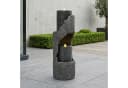 KLAM HOME Gartenbrunnen Grau LED Deko 150cm Bild 5