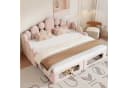 KLAM HOME Schlafsofa 2-in-1 Rosa mit Haustierbett & Lattenrost Bild 5