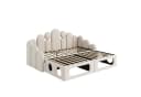 KLAM HOME Schlafsofa 2-in-1 Rosa Samt mit Haustierbett Bild 1