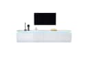 KLAM HOME Lowboard Moderner TV-Schrank 180cm Weiß Hochglanz Bild 1