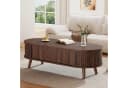 KLAM HOME Höhenverstellbarer Couchtisch Nussbaum-Optik mit Stauraum Bild 5