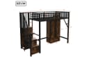 KLAM HOME Hochbett mit integriertem Kleiderschrank und Aufbewahrungsleiter Bild 3