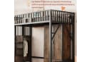 KLAM HOME Hochbett mit integriertem Kleiderschrank und Aufbewahrungsleiter Bild 5