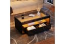 KLAM HOME Couchtisch Moderner Couchtisch mit 16-Farben LED-Beleuchtung Bild 2