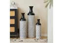KLAM HOME Bodenvase 3er Set Metall Punktmuster Bild 4