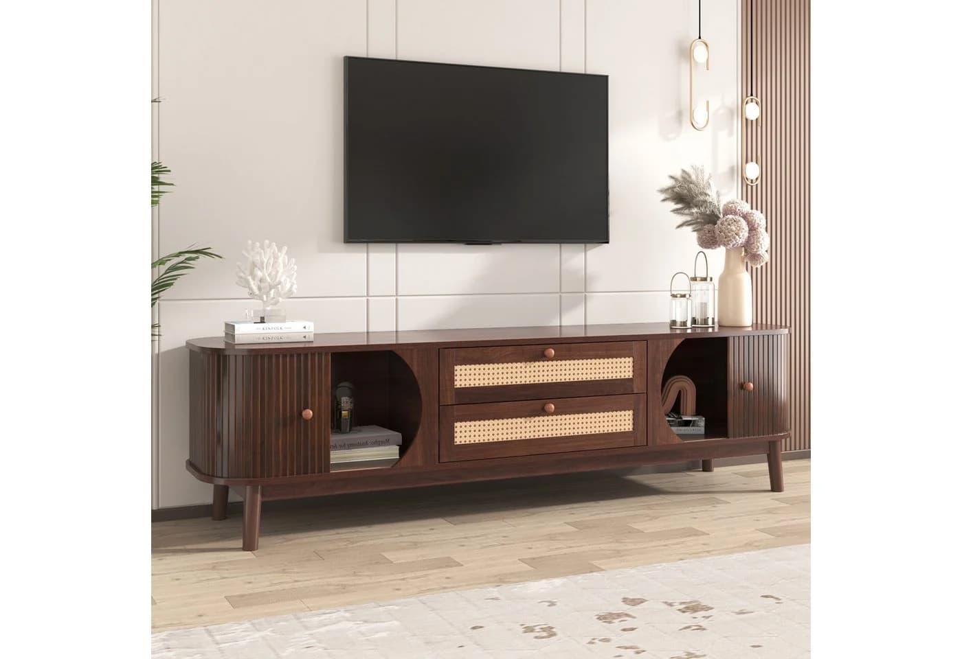 KLAM HOME Lowboard TV-Schrank 170 cm Massivholz Landhausstil - Bild 5