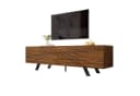 KLAM HOME Lowboard 160cm TV Schrank Walnuss Design Eisengestell Bild 1