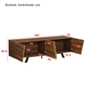 KLAM HOME Lowboard 160cm TV Schrank Walnuss Design Eisengestell Bild 3