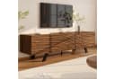 KLAM HOME Lowboard 160cm TV Schrank Walnuss Design Eisengestell Bild 4