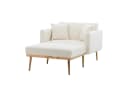 KLAM HOME Schlafsofa Modernes Relaxsessel Weiß Verstellbare Rückenlehne Bild 1