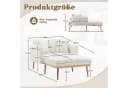 KLAM HOME Schlafsofa Modernes Relaxsessel Weiß Verstellbare Rückenlehne Bild 3
