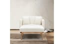 KLAM HOME Schlafsofa Modernes Relaxsessel Weiß Verstellbare Rückenlehne Bild 4