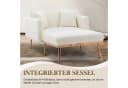 KLAM HOME Schlafsofa Modernes Relaxsessel Weiß Verstellbare Rückenlehne Bild 5