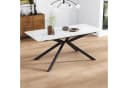 KLAM HOME Esstisch Erweiterbarer Tisch Mit Automatischem Auszug Schwarz Weiß Bild 4