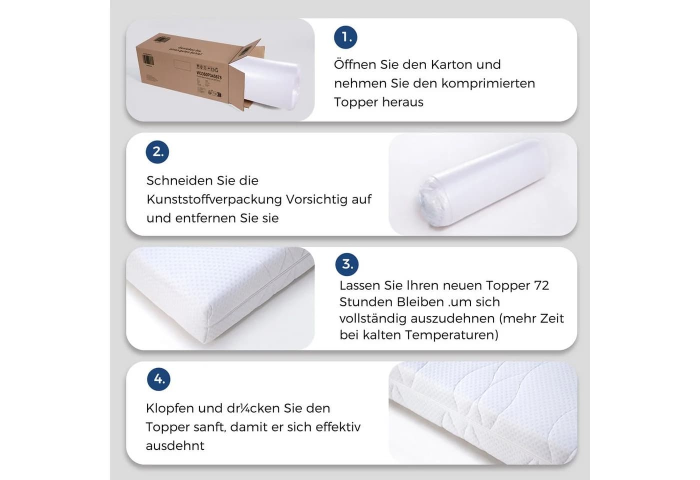 KLAM HOME Taschenfederkernmatratze Luxus 7-Zonen 20cm