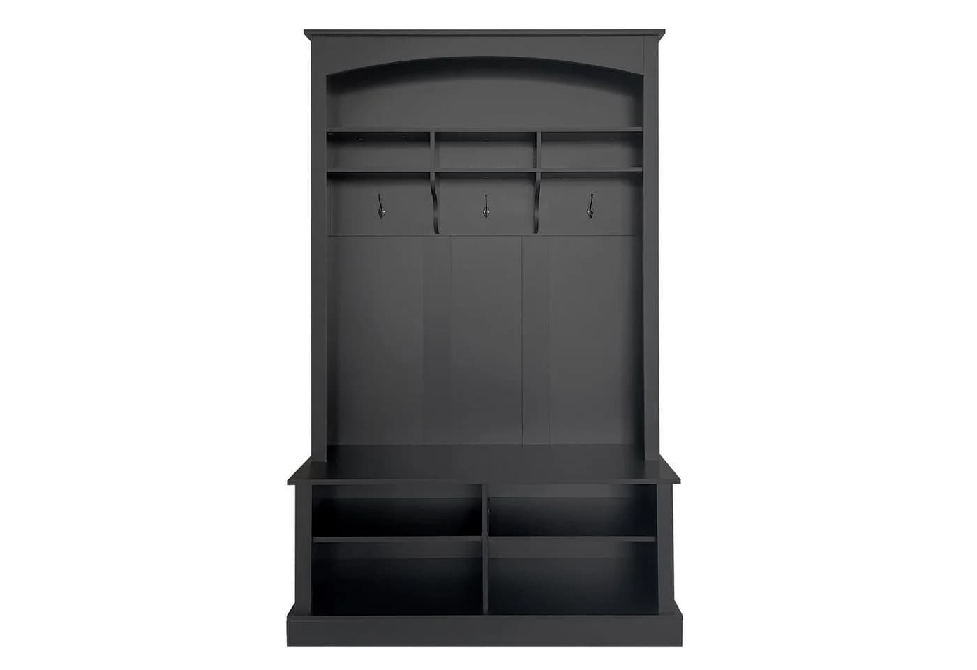 KLAM HOME Garderoben-Set Garderobenständer Weiß/Schwarz - Bild 5