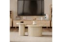 KLAM HOME Couchtischset 2-tlg. Rund Naturholz Bild 4