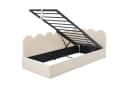 KLAM HOME Polsterbett mit Stauraum Beige/Rosa Samt Bild 1
