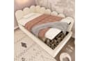 KLAM HOME Polsterbett mit Stauraum Beige/Rosa Samt Bild 3