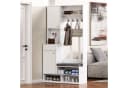 KLAM HOME Garderoben-Set mit Sitzbank und Schubladen Weiß Bild 5
