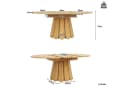 KLAM HOME Ausziehbarer Esstisch Braun Massivholz-Optik Bild 3