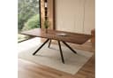 KLAM HOME Esstisch Ausziehbar 160-240 cm Nussbaum Optik Metallbeine Bild 4
