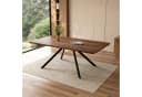 KLAM HOME Esstisch Ausziehbar 160-240 cm Nussbaum Optik Metallbeine Bild 5