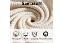 KLAM HOME Relaxsessel Weißer Samt Holzkonstruktion mit Lendenpolster Bild 5