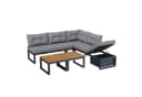 KLAM HOME Gartenlounge-Set 4-6 Sitzer Grau Beige mit Stauraum Bild 1