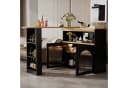 KLAM HOME Bartisch ausziehbar Stehtisch Bistrotisch drehbar Sideboard mit LED-Lichtleisten Bild 2
