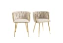 KLAM HOME Esszimmerstuhl Samt Gold Bild 2