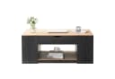 KLAM HOME Couchtisch 120x50x56 cm Grau mit Stauraum Bild 2