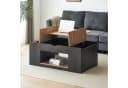 KLAM HOME Couchtisch 120x50x56 cm Grau mit Stauraum Bild 4