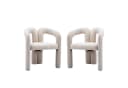 KLAM HOME Esszimmerstuhl Samt Modern Beige Bild 2