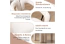 KLAM HOME Esszimmerstuhl Samt Modern Beige Bild 4