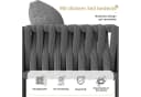 KLAM HOME Gartenlounge-Set 5-tlg. Grau Seilgartenmöbel mit Ecksofa Bild 5