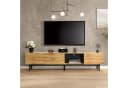 KLAM HOME Lowboard Wildeiche Schwarz TV-Schrank 175x31x41 cm Bild 1