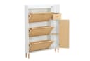 KLAM HOME Schuhschrank mit 3 Kipp-Türen und Schublade Natur Bild 1