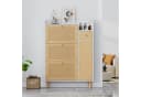 KLAM HOME Schuhschrank mit 3 Kipp-Türen und Schublade Natur Bild 3