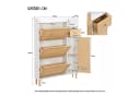 KLAM HOME Schuhschrank mit 3 Kipp-Türen und Schublade Natur Bild 4