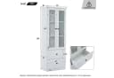 KLAM HOME Vitrine Modern Weiß Matt mit LED & USB Bild 3