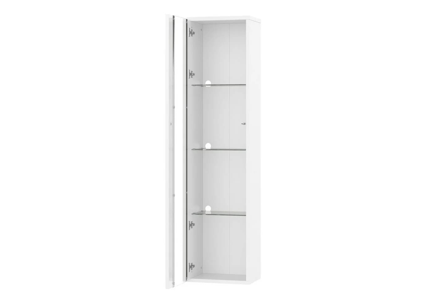 KLAM HOME Vitrine 40x29x170 cm Glasvitrine mit LED-Farbwechsellicht Schwarz