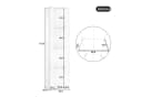 KLAM HOME Vitrine 40x29x170 cm Glasvitrine mit LED-Farbwechsellicht Schwarz Bild 4