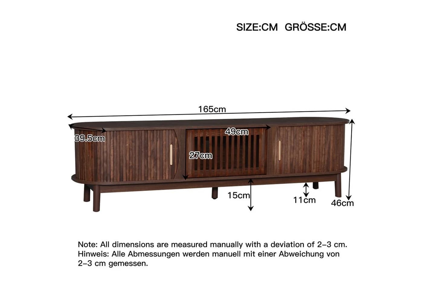 Retro-TV-Schrank aus MDF in Braun - Bild 3