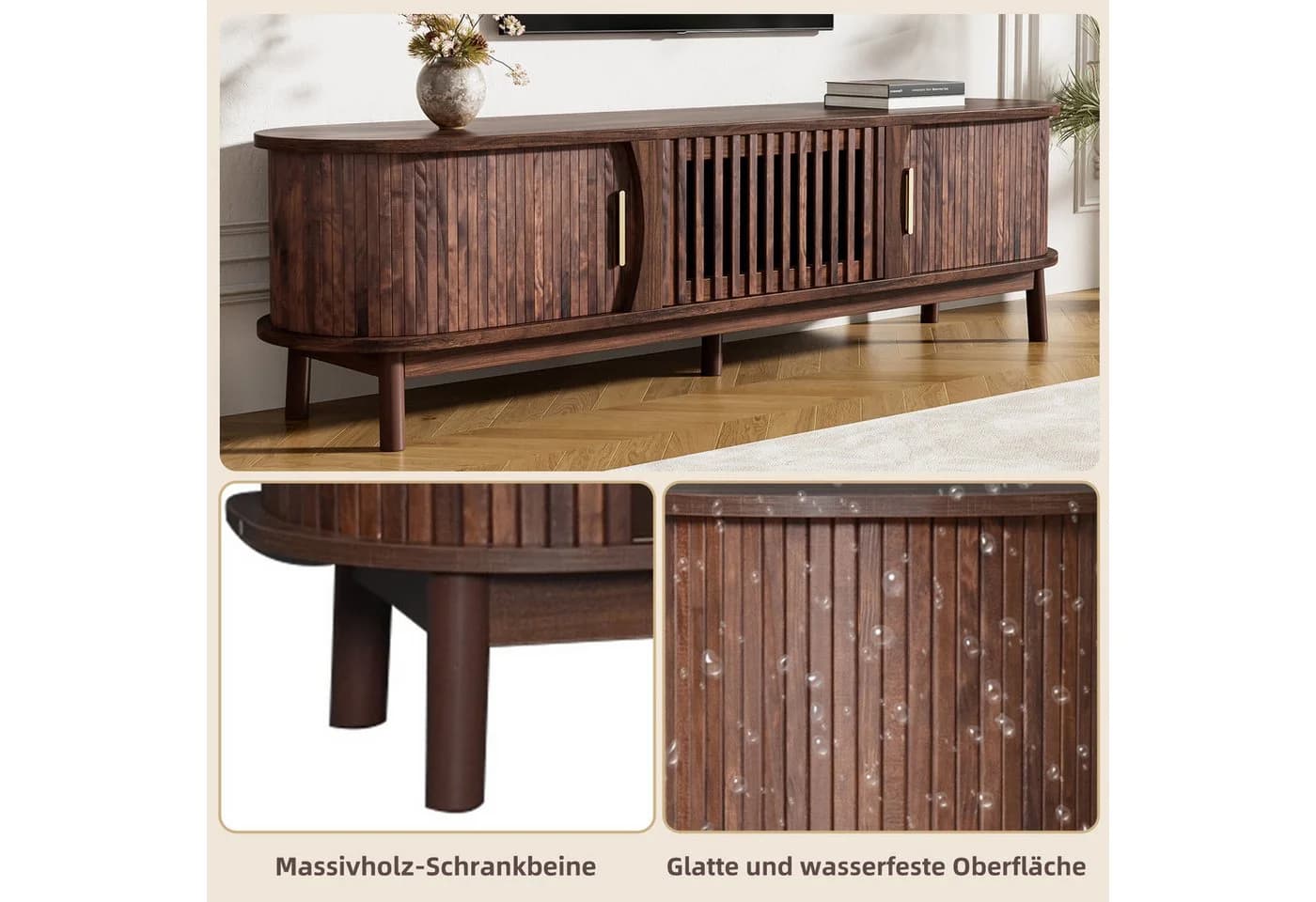 Retro-TV-Schrank aus MDF in Braun - Bild 5