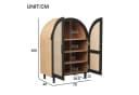 KLAM HOME Schuhschrank Sideboard mit Rattantüren Schwarz Bild 4