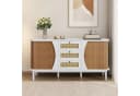 KLAM HOME Rattankommode Sideboard mit Schiebetüren und verstellbaren Einlegeböden Bild 4